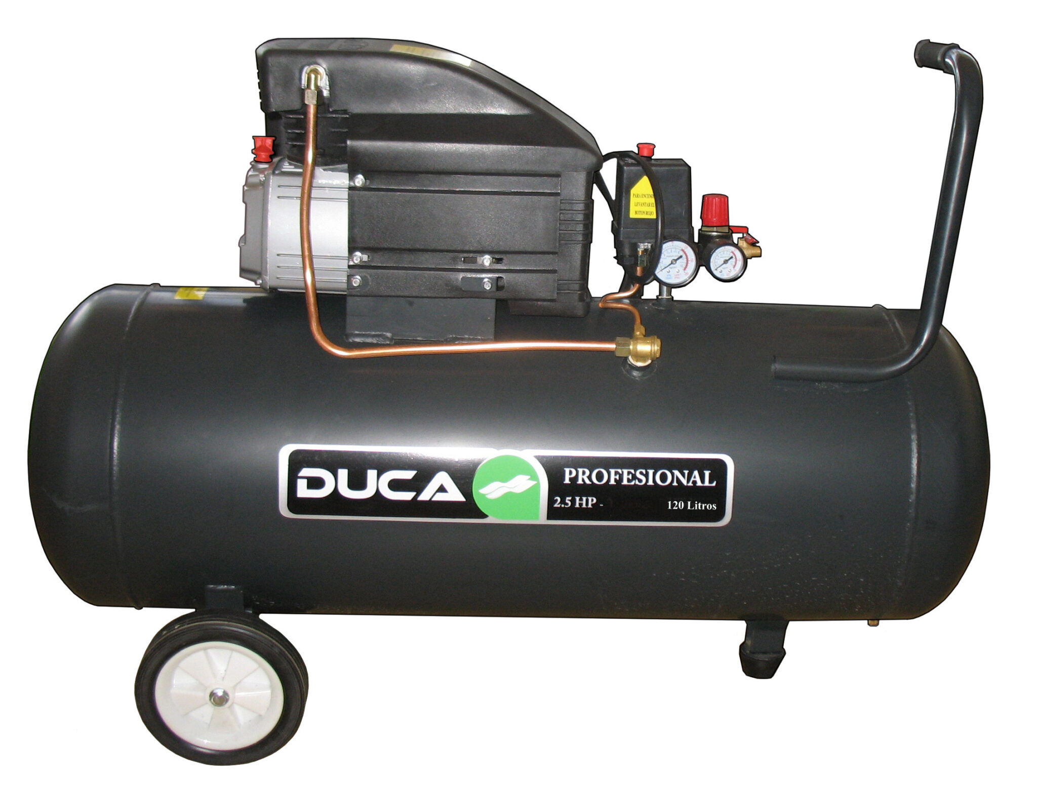 COMPRESOR DUCA PRO 2.5HP X 120 LT.C/RUEDAS – Yanos Industrial
